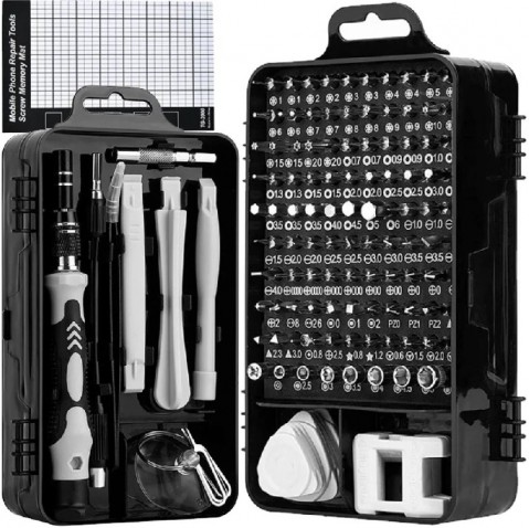 Atsuktuvų ir ardymo įrankių rinkinys mobiliems telefonams 120vnt RC-K-1310 120-in-1