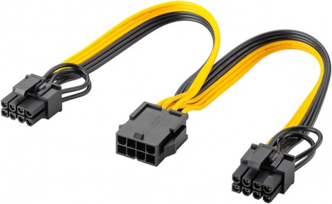 Maitinimo kabelis PCI Express 8pin → 2x6+2pin Goobay