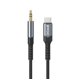 Laidas USB C - 3.5mm 1.2m pintas juodas BWOO BO-AUX066