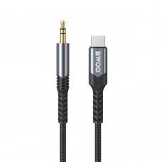 Laidas USB C - 3.5mm 1.2m pintas juodas BWOO BO-AUX066