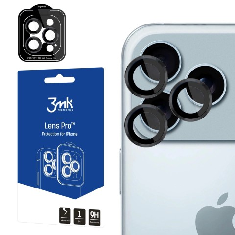 Apsauginis kameros stikliukas iPhone 17 Pro / 17 Pro Max juodas (black)