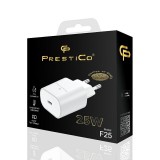 Tinklo įkroviklis 220V USB C 25W baltas Prestico F25