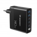 Tinklo įkroviklis 220V 3USB C + 2USB 140W juodas Wozinsky CGWCB 