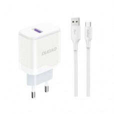Tinklo įkroviklis 220V USB C 18W su laidu 1m baltas Dudao A20EU 