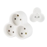 Tinklo skirstytuvas 220V 3 lizdai baltas