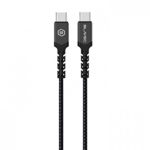 Laidas USB C - USB C 60W 3A 0.5m pintas juodas Blavec CRA-CC3BG05