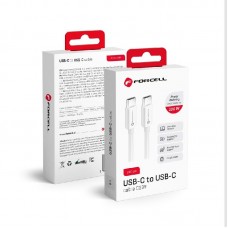 Laidas USB C - USB C 100W 5A 2m baltas Forcell C339 