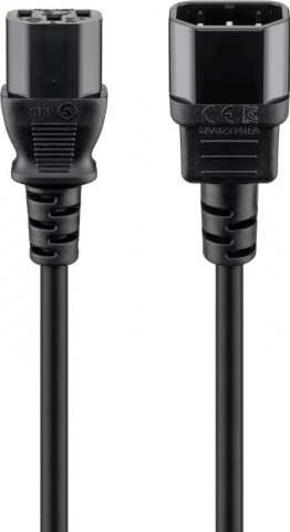 Maitinimo laidas 220V C14 - C13 2m (3x0.75mm²) Goobay