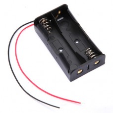 Laikiklis baterijoms 18650x2 su laidais