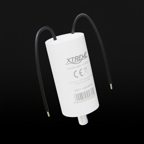 Kondensatorius variklio paleidimui 1.0uF 450V 30x59mm su 2 laidais Xtreme