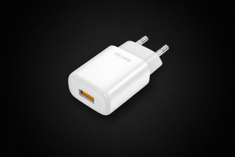 Tinklo įkroviklis 220V USB 2.4A baltas Jellico EU01