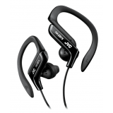 Laidinės ausinės - laisvų rankų įranga 3.5mm 1.2m juodos JVC HE-EB75 (tinka sportui)