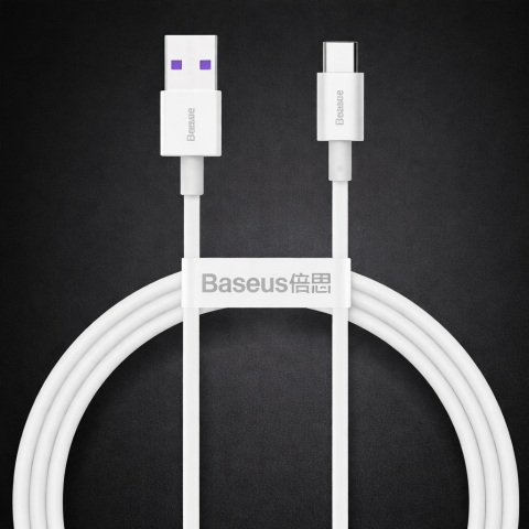 Laidas USB - USB C 2m 66W baltas Baseus CATYS-A02