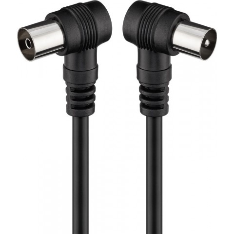 Kabelis TV antenai RF (K-L) 1.5m kampu juodas Goobay