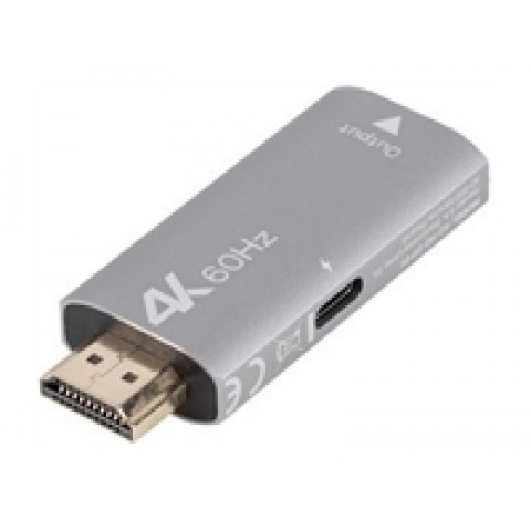 Adapteris HDMI → Displayport 1.2 + USB C (maitinimas) (K-L) 4K (30Hz) Lanberg