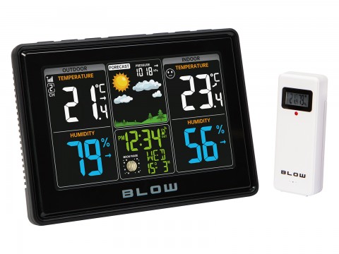 Meteorologinė stotelė su spalvotu LCD ekranu Blow WS103 (su bevieliu davikliu)