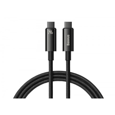 Laidas USB C (3.1) - USB C (3.1) 240W 3m pintas juodas Baseus CAWJ040201