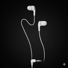 Laidinės ausinės 3.5mm 1m baltos Maxlife MXEP-01