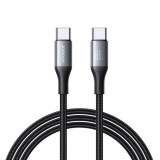 Laidas USB C - USB C 1m 60W pintas juodas Joyroom S-A28
