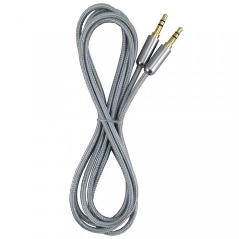 Laidas 3.5 - 3.5 (K-K) stereo 1.5m pintas pilkas