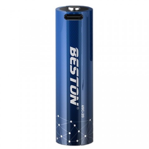 Akumuliatorius 18650 3.7V 2000mAh įkraunamas per USB C lizdu Li-ion Beston