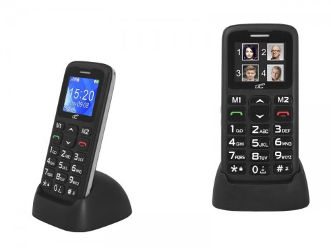 Mobilus telefonas LTC MOB10 juodas su krovimo stotele