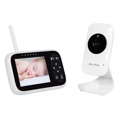 Belaidė kūdikio auklė su LCD monitoriumi 3.2" Blow balta