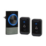 Bevielis durų skambutis su dviem mygtukais Blow DP-12 juodas (atsparumas IP44)