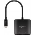 Adapteris USB C - 2xDisplayPort (K-L) 4K Ultra HD 2160p (60Hz) Goobay