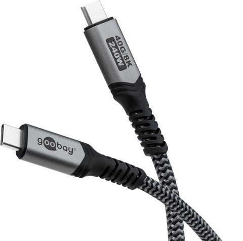 Laidas USB C - USB C (4.0) 100W 1.5m pintas Goobay 