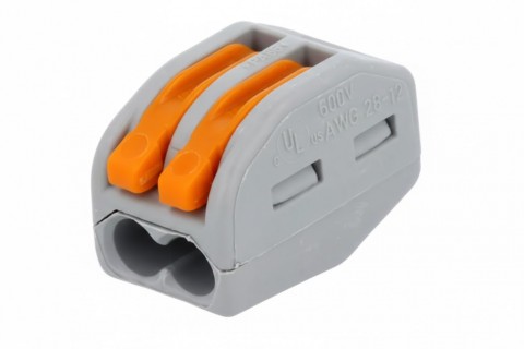 Jungtis laidų sujungimui užspaudžiama 2x0.08-2.5mm² 32A 400V WAGO 222-412