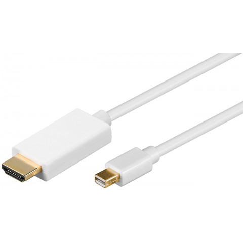 Laidas DisplayPort mini - HDMI 1m 4K (30Hz) 1.2v baltas Goobay
