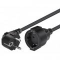 Tinklo ilgiklis 220V 1 lizdas su įžeminimu 5m (3x1.5 mm²) juodas Goobay 