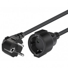 Tinklo ilgiklis 220V 1 lizdas su įžeminimu 5m (3x1.5 mm²) juodas Goobay 