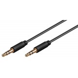 Laidas 3.5mm stereo - 3.5mm stereo 1m gold Goobay