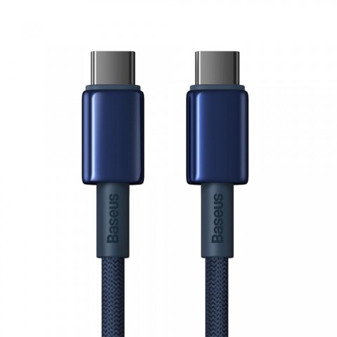 Laidas USB C - USB C 2m 100W 5A pintas mėlynas Baseus