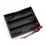 Laikiklis baterijoms 3x18650 su laidais