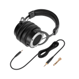 Studijinės ausinės su laidu 3m juodos Kruger&Matz (kištukas 3.5mm / 6.3mm)