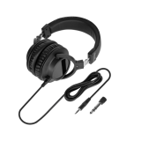 Studijinės ausinės su laidu 2.5m juodos Kruger&Matz (kištukas: 3.5mm / 6.3mm)