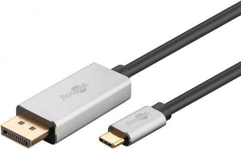 Laidas USB C 3.2 - DisplayPort 2m 8K (60Hz) gold Goobay