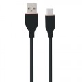 Laidas USB - USB C 2m 18W silikoninis juodas