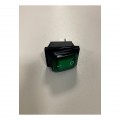Klavišinis jungiklis 30A/250VAC OFF-ON su 220V lempute žalias