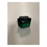 Klavišinis jungiklis 30A/250VAC OFF-ON su 220V lempute žalias