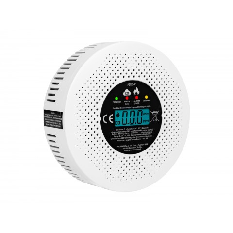 Anglies monoksido CO (smalkių) ir dūmų detektorius autonominis Blow (3 x AA)