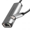 Išorinė USB tinklo plokštė USB C - RJ45 (K-L) 2500Gbps Axagon