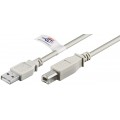 Kabelis spausdintuvui USB (A-B) (K-K) 3m pilkas Goobay