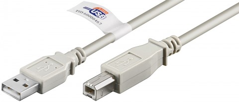 Kabelis spausdintuvui USB (A-B) (K-K) 3m pilkas Goobay