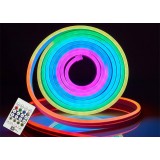 LED juostos komplektas USB 5V hermetiška IP67 RGB 5m su Bluetooth, su pultu NEON