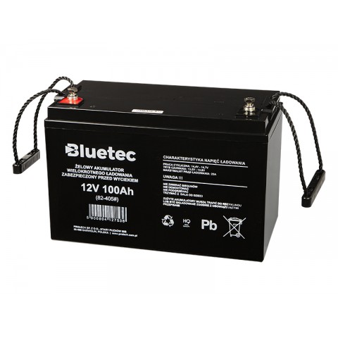 Švino akumuliatorius 12V 100Ah (222x330x173mm) (gilaus iškrovimo) Bluetec AGM