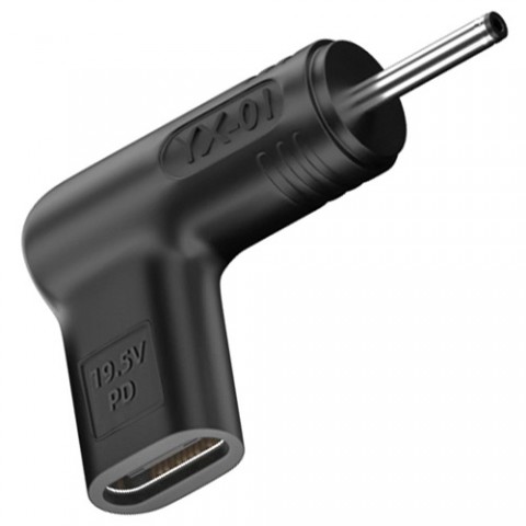 Perėjimas maitinimo šaltiniui nešiojamam kompiuteriui USB C → 3.0x1.0mm (3.0x1.1) Acer kampu